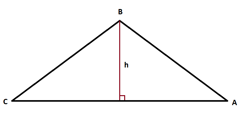 Illustration af ligebenet trekant