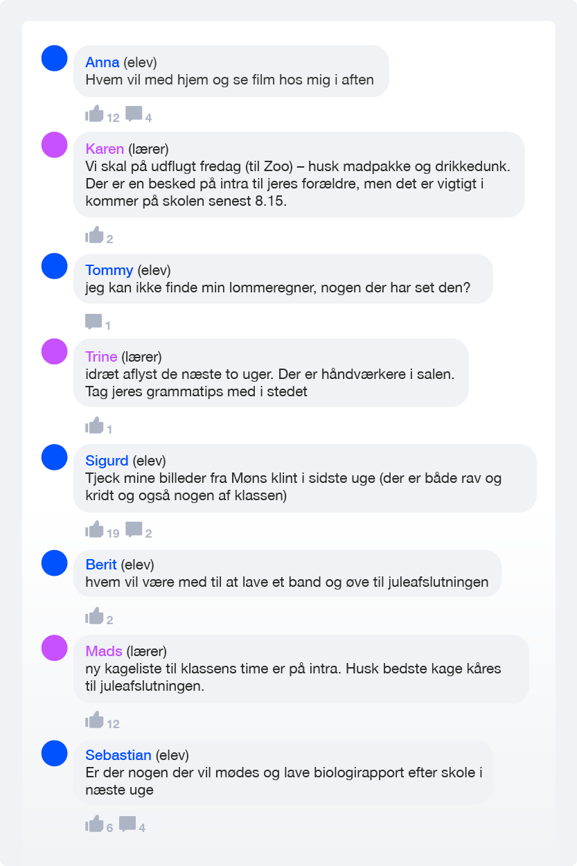 Illustration af nyhedsfeed