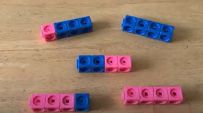 forskellige tårne bestående af 4 cubes hver